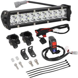 AUTOVIC Light Bar Kit, Motorcycle Front Light Bar with USB Socket Charger Switch Bright for Honda CRF110 KLX110 TTR110 YZ250F Dirt Bike Plug And Play
