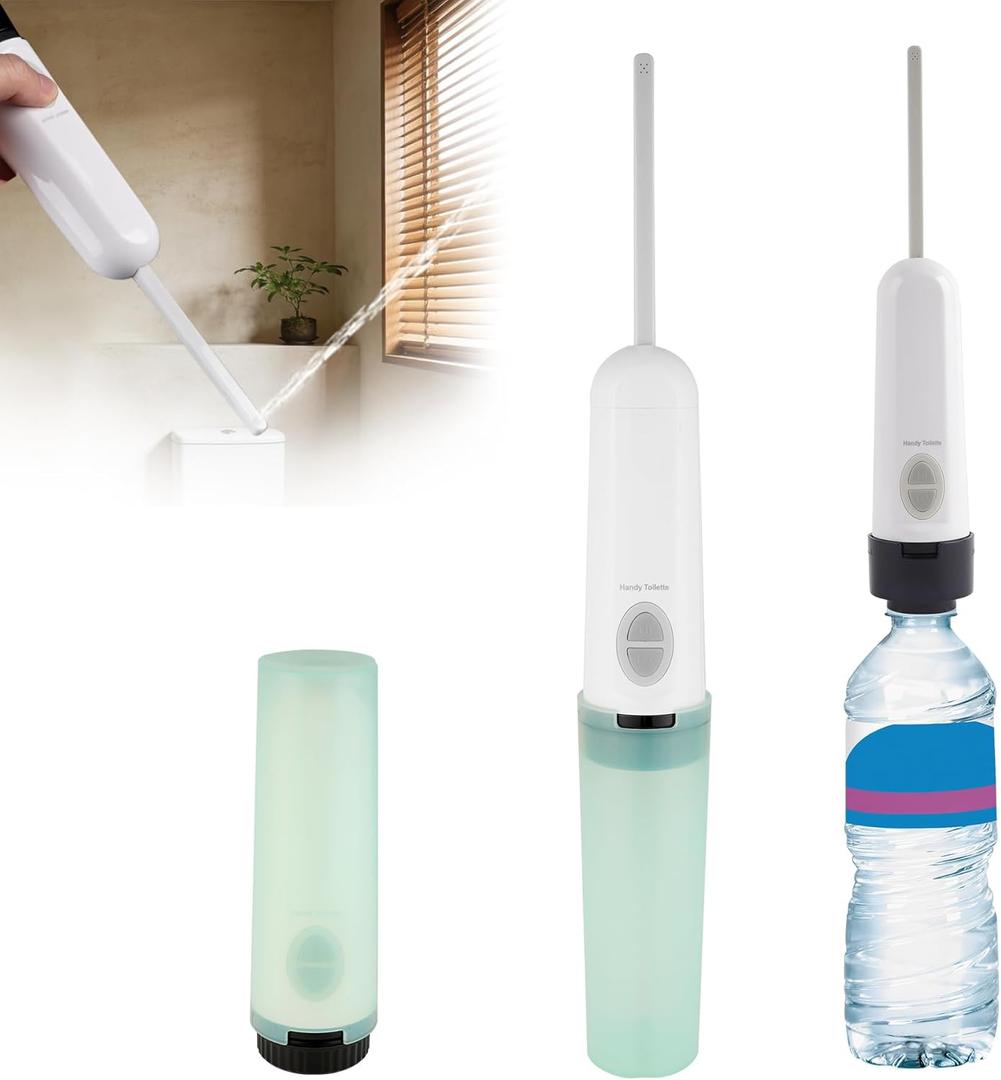 Hibbent Portable Bidet for Travel, High Pressure Handheld Electric Sprayer, Rechargeable Travel Bidet for Women & Men, Personal Hygiene Cleaning, Soothing Postpartum Care, perineal, Green