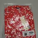 Dokotoo Women's Casual V Neck Alicia Floral Print Roll Up Long Sleeve Chiffon Button Down Blouses Bohemian Top Shirts (Red, M)