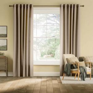 Modern Curtains, Set Of 2, Brown, 60x60