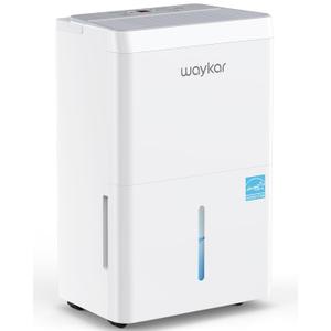 Waykar 5000 Sq.Ft 2025 Energy Star Dehumidifier for Home, Basement, Bedroom, Bathroom, Max 80 Pint/D(Standard 63 Pint/D) with Drain Hose&Water Tank, Ultra Quiet(40 dB), Intelligent Humidity Adjustment