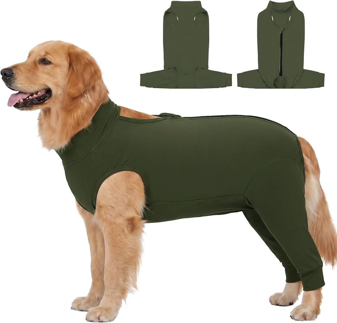 AOFITEE Dog Recovery Sleeve, Anti Licking Dog Leg Sleeve Hind Leg for Medium Female Male Dogs, Dog Recovery Suit Medium for Rear Legs, Dog Abdomen Wound Cover, Dog Cone Alternative, M