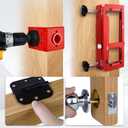 2-in-1 Door Hinge Jig and Lock Installation Kit, Upgraded Aluminum Alloy Router Template for Hinge Mortising 2.5" to 5", Door Hole Drilling Tool for Knob/Deadbolt, 1/4" 5/8" R, Square Corner Hinges