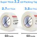 JARLINK Clear Packing Tape (18 Rolls), Heavy Duty Packaging Tape for Shipping Packaging Moving Sealing, 3.2mil Thick, 1.88 inches Wide, 60 Yards Per Roll, 1080 Total Yards