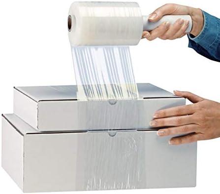  Mini Hand Stretch Wrap 5" 1000 Ft Rolls PackageZoom Industrial Strength Clear Plastic Wrap for Box, Furniture Wrapping, 55 Gauge Shrink Wrap for Moving & Packing