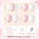 White And Pink Balloon Arch Kit, Party Decor, Coquette Birthday Decorations, 5/10/ 12/18 Inches Pink Bow Balloon for Bridal Baby Shower Girls Birthday Wedding Decorations Supplies (70 PCS)