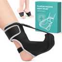 Plantar Fasciitis Night Splint Socks with Arch Support - Soft Plantar Fasciitis Relief Brace for Heel Spurs, Achilles Tendonitis & Foot Drop - Comfortable Sleep Foot Brace for Women and Men Gray-M