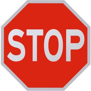 Tellegloww 1 Pack Large Stop Sign 30 x 30 Inch Street Road Sign High Intensity Rust Free Aluminum Street Slow Warning Reflective Waterproof Traffic Safety Stop with 2 Pre-drilled Holes for Driveway