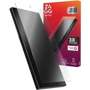 ZAGG Glass+ Samsung Galaxy S25 Ultra Screen Protector  Extreme Impact & Shatter Protection, Scratch-Resistant, Smudge-Resistant, Fingerprint Scanner Compatible, InvisibleShield, Easy Installation