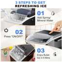 NEWBULIG Ice Makers Countertop with Handle, Portable Ice Machine