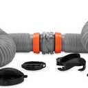 Camco Rhino X 20-Ft Camper/RV Sewer Hose Kit - (2) 10-Ft Heavy Duty RV Septic Hoses - Designed to Hold Shape & Stay in-Place - Includes 4-in-1 RV Adapter & 360 Swivel RV Sewer Hose Fittings (39390)
