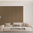 CHDITB 3D Fluted Wood Slat Acoustic Wall Panels, 2Pcs 23.6" x 47.2” Wood Finish Soundproof Panels for Wall and Ceiling, Sound Absorbing Decorative Wall Panels for Interior Wall Decor - Teak