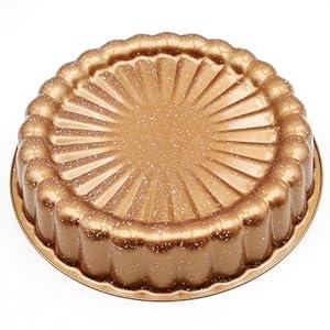 Charlotte Cake Pan Bundt Cake Pan 10inch Round Cake Pan Nonstick Coating for Wedding Valentine’s Birthday Party