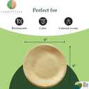 Disposable Bamboo 6" Round Plates (200 pieces) Bamboo Serving Platters, Disposable Boards, Eco-Friendly Dinnerware For Weddings, Catering, Events