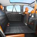 PROZAR Dog Car Seat Cover for Back Seat, Hard Bottom Back Seat Extender for Dogs - Supports 400lbs, Back Seat Pet Cover, Dog Hammock for Car SUV and Trucks