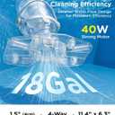 InoKraft Pool Vacuum for Above Ground Pool, Cordless Pool Vacuum for Inground Pools, Rechargeable Pool Cleaner with 18.5 GPM Suction, Above Ground Pool Vacuum with 59 Extendable Pole, Blue