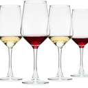 OUWO Wine Glasses Set of 3, 13.5oz Red & White Wine Glasses for Party, Long Stem Wine Glasses, Lead-free, Ideal Wine Accessories Gift (Clear)