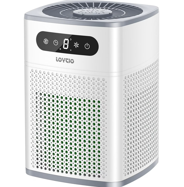 Air Purifiers for Bedroom ,HEPA Covers Up to 302 sq.ft Room, 24db Sleep Model, Night Lighting, 3 Timers, with Aromatherapy for Bedroom, Dorm Room, Apartment, Kitchen-HY1800