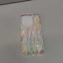 Caseative for iPhone 14 Pro Case,Pleated Water Ripple Chrome Wave Pattern Soft Phone Case (Clear)