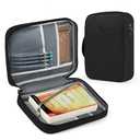 MOSLA Bible Cover Bag with for Women Men, Scripture Study Carrying Book Cover Church Bag with Handle and Pocket for Fathers Mothers Mom Kids, Catholic Church, Christian Gifts Black