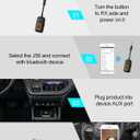 2 x 5.4 Aux Bluetooth Adapter, Noise Cancelling 3.5mm AUX Bluetooth Car Adapter, Wireless Audio Receiver for Home Stereo/Wired Speaker, 12H Battery Life