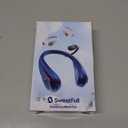 SWEETFULL Portable Neck Fan 360 Cooling Bladeless Personal Fan | No Hair Twisting - 4000mAh USB Rechargeable Wearable Fan for Travel, Birthday Gifts for Men, Women, Mom, and Dad (A4 White)