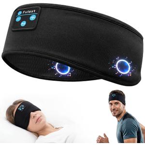 Sleep Headphones Bluetooth 5.4 Headband, Wireless Sleep Headphones with Ultra-Thin HD Stereo Speakers for Side Sleepers, Sweatproof Sports Headband for Workout Yoga Running Cool Gadget Unique Gifts