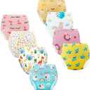 Potty Training Underwear for Girls, Toddler Learning Designs Training Pants(8 Packs, Multi-Colored, 4-6T, L)