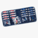 Lewis N. Clark AM/PM Folding Pill Organizer + Supplement Case for OTC Medicine, Navy