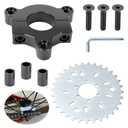 CNC Adapter 32T Sprocket for 1"/1.5"(25mm/38mm) 80cc Motorized Bicycle 415 Chain Replacement Parts for 49cc 50cc 60cc 66cc 80cc 2 Stroke Engine Black