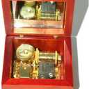 Wind-Up Wooden Music Box with Gold-Plating Movement in,Over The Rainbow, Rosewood