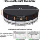 18FT Round Pool Cover, Winter Swimming Pool Cover for Above Ground Pools