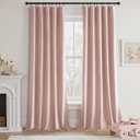 MIULEE Baby Pink Velvet Curtains 96 Inch Long Luxury Super Soft Thermal Insulated Blackout Curtains Room Darkening Drapes Rod Pocket for Nursery Bedroom Living Room Set of 2 Panels, W40 x L96 Inch