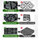 12 Packs Camper/RV Leveling Blocks Suitable for 4 Wheels Interlocking and Anti-Slip Design with Carrying Bag Heavy-Duty for Camper Travel Trailer Grey