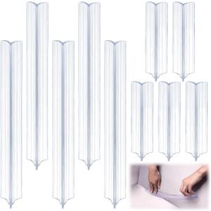 Alphatool 10Pcs Sofa Slipcovers Tuck Grips - 2 Sizes Clear Silicone Anti-Slip Grips Keeping Armchair Couch Covers in Place (Included 5Pcs 15.7" & 5Pcs 7.9")