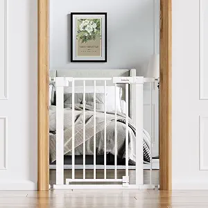 Babelio 26-31 in Baby Gate for Stairs, PressGuard Pet Gate with Wide Door