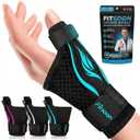 Thumb Support Brace | Upgraded Thumb Spica Splint Stabilizer Pain Relief Night Support for De Quervain s Tenosynovitis Trigger Finger Arthritis Sprains | Breathable Fabric, S/M