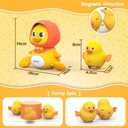 Crawling Duck Musical Toy, Baby Toy for Toddler, Sound Toys for 18+ Months, Early Educational Baby Toys with Light, Includes One Large Duck and Two Ducklings (Batteries Included)