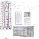 Crystal Suncatcher Wind Chimes with 4 Tuned Tubes, Hanging Prism Rainbow Maker Chandelier Crystal Pendant Wind Chime Window Hanging Ornament Gift for Women Friends Home Garden Decor Birthday