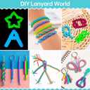 Lanyard String, 20 Rolls Gimp String, Plastic Strings Lacing Cord, Boondoggle Strings Kit 1200 Feet and 52Pcs Keychain Lanyards Accessories for Keychain Crafts, Bracelet with Instruction Box
