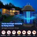 Bug Zapper Large Coverage 1/2 Acre, Weatherproof, Light Sensor, Mosquito Fly Trap Zapper Killer, Outdoor Indoor, Ariie Mosquito Zapper for Patio Home Office Hotel Warehouse, Commercial Bug Light