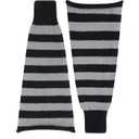 Olreco Leg Warmers Kawaii Leg Warmers Y2K Harajuku Legs Warmer for Girls Women Gyaru Cutecore Lolita Accessories Gothic Socks (One Size, B Black & Gray Stripes Flared)