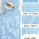 4 Pack Baby Blue Cheesecloth Table Runner 20 x 120 inch Gauze Table Runners 10 FT Long,Semi Sheer Cheese Cloth Fabric Table Runner Bulk for Wedding,Party,Baby Shower,Bridal Shower Decoration