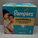 Pampers Swaddlers Diapers, Size 1 (8-14 lbs), 164 Count, Absorbent, Keeps Baby Dry and Comfortable, Skin Safe Disposable Baby Diaper