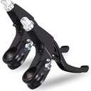 DISIWENE 1 Pair Bicycle Brake Lever, V-Brake Handlebar Aluminium Alloy Bike Brake Handle Universal 2.2cm for Most Bicycle, Road Bike, Mountain Bike (Black)