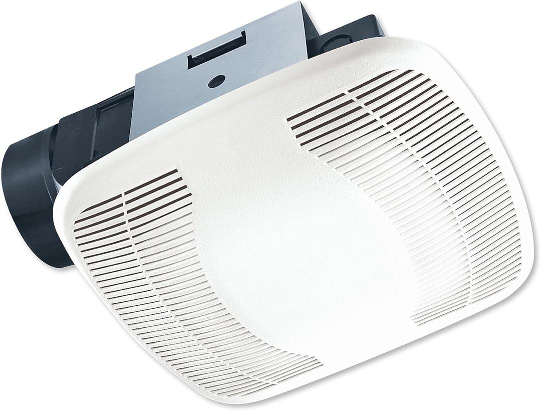 Air King 90 CFM Ceiling Mounted Snap-in Installation Bathroom, BFQ90 Exhaust Fans, Medium, White