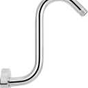 NearMoon S Shaped Shower Head Riser Arm, Shower Extender Arm with Flange, Standard 1/2" Connection- Bathroom Accessory (8 Inch, Chrome)