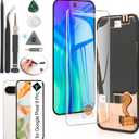 OLED for Google Pixel 9 Pro Screen Replacement for Google Pixel 9 Pro GR83Y LCD Display Touch Screen Digitizer Assembly Replacement with Tools(Support Fingerprint)