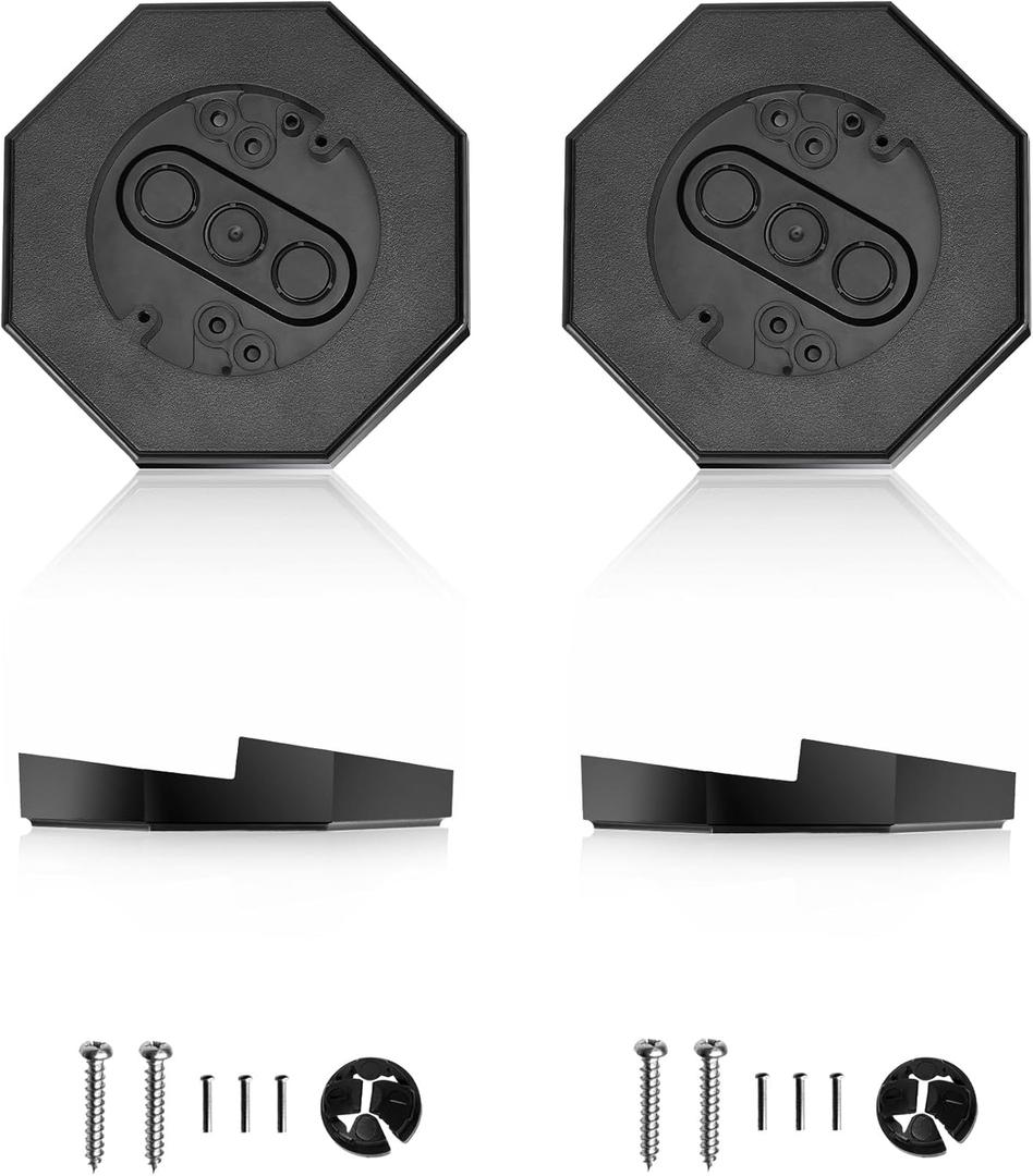 Vinyl Siding Light Mounting Block with Built-in Electrical Box, 8141 Vinyl Electrical Mounting Block for Outdoor Light, Ideal for 1/2" Lap Siding  Black(2 Pack) (Small)