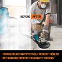 Dust Shroud for Angle Grinder 4.5 inch and 5 inch, Grinder Dust Shroud with 2 Spacers, 3 Pcs Hose Adapters 1 1/4 inch to 1 3/4 inch to 2 2/5 inch